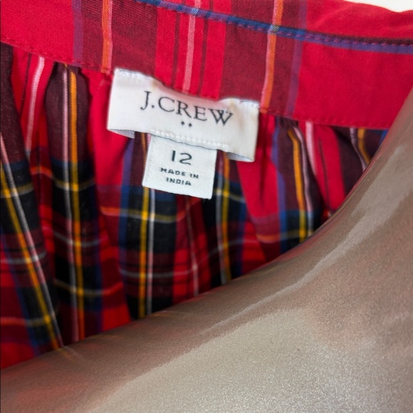 JCrew Tartan Plaid Button-Up Dress with pockets - Picture 4 of 6